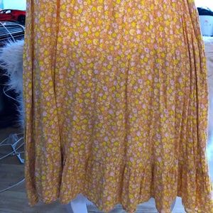 wild fable women's  yellow summer flowy dress